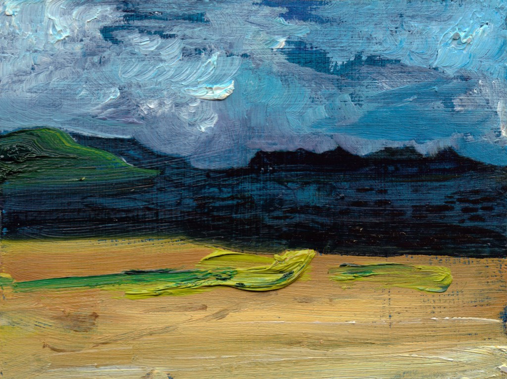© 2012-15 Eleanore Ditchburn, The Cuillin, Isle of Skye Scottish Highlands 13 x 18 cm oil on Panel