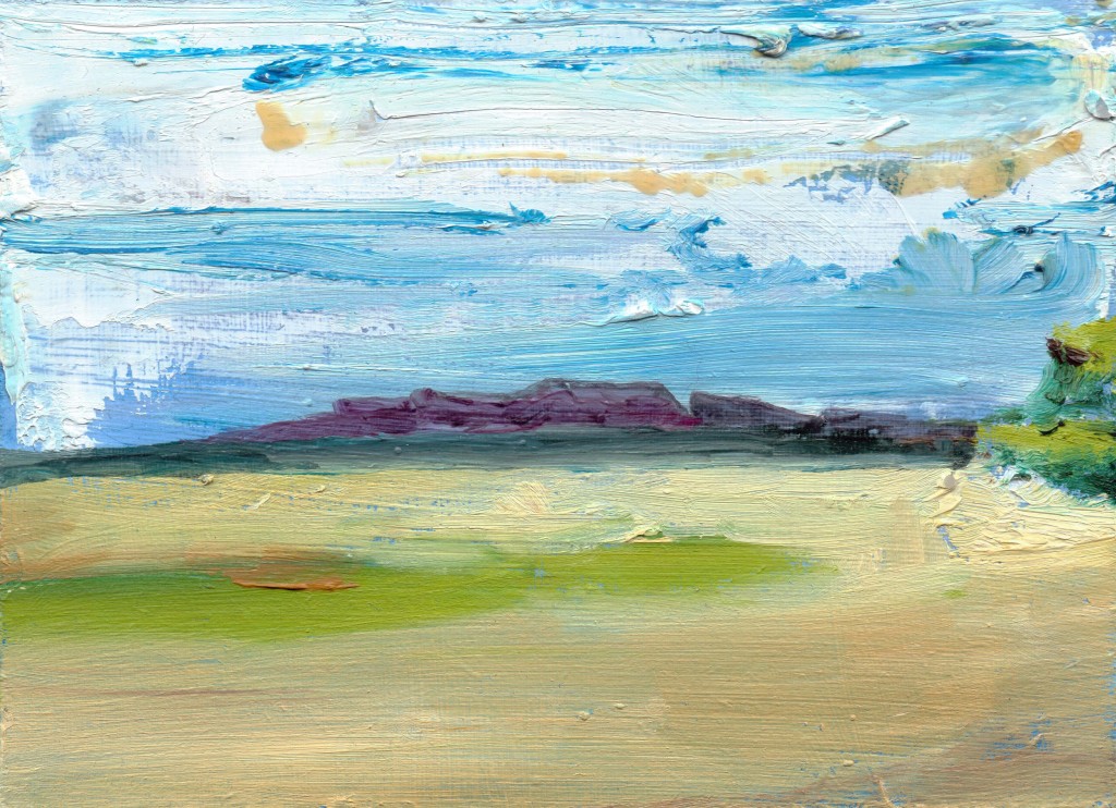 Scottish Landscape © 2012 Eleanore Ditchburn, 13 x 18 cm Oil on Panel