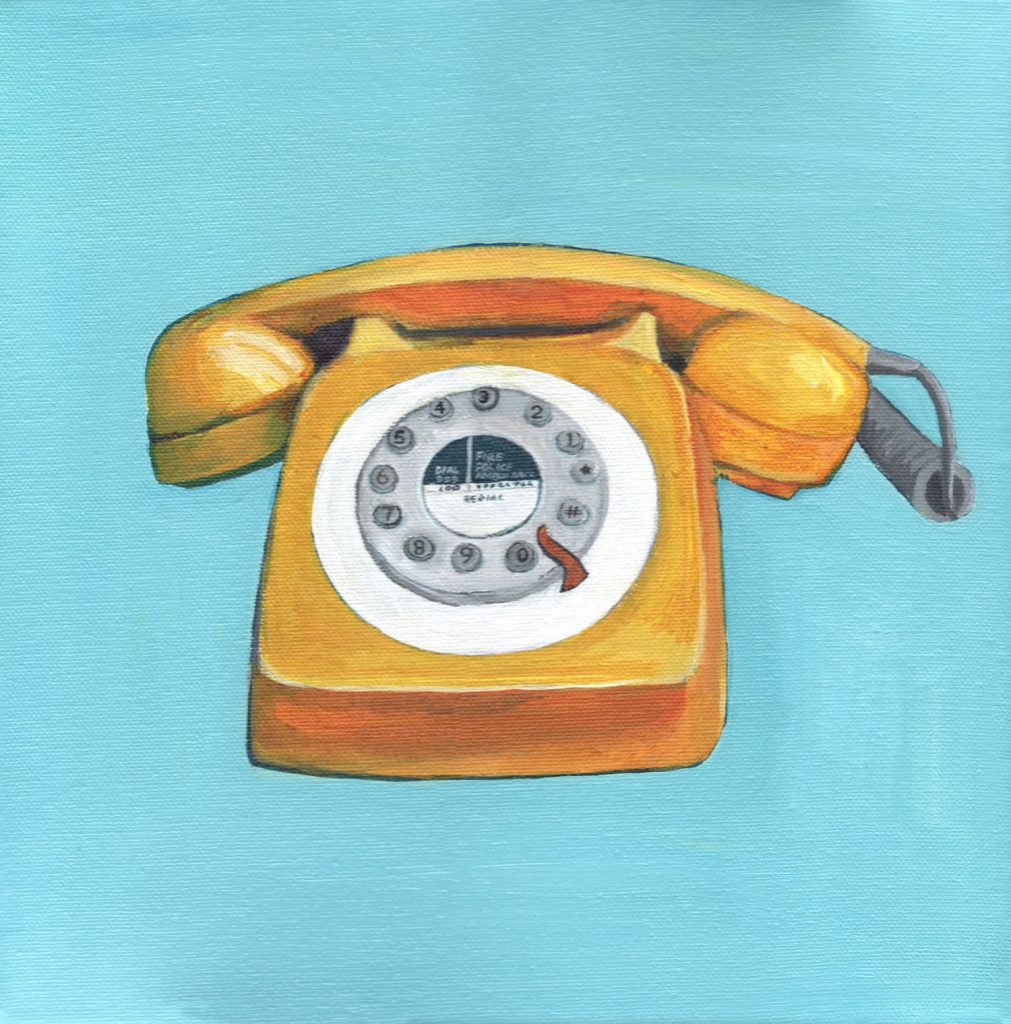 Yellow Phone by Eleanore Ditchburn at eleanoreditchburn.com