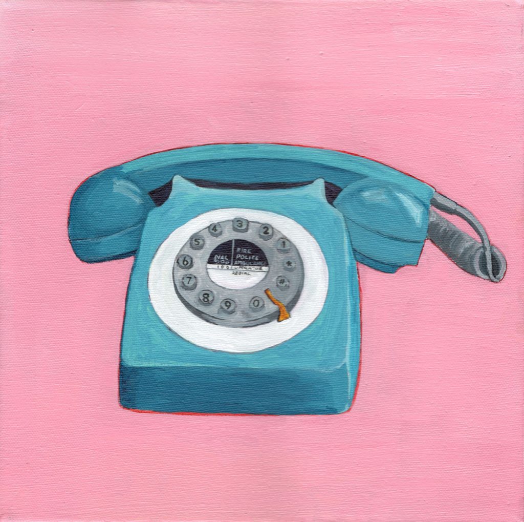 Teal Telephone by Eleanore Ditchburn at eleanoreditchburn.com
