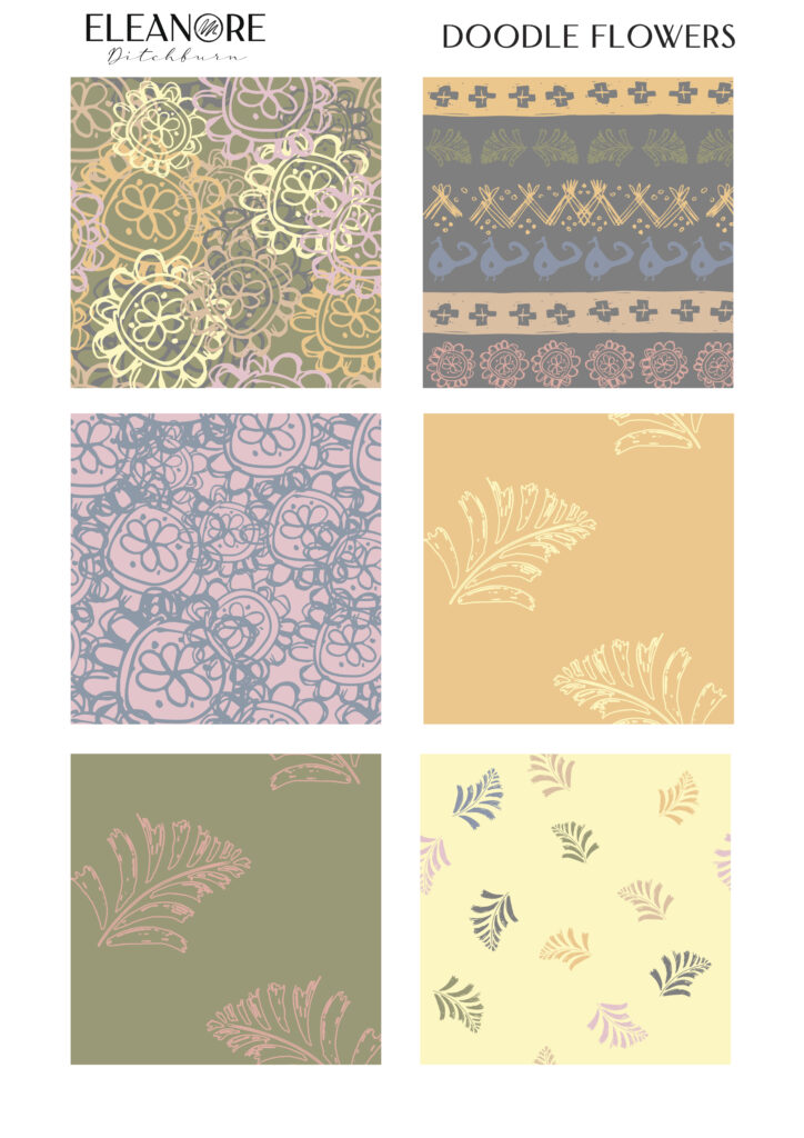 Doodle Flowers Design by Eleanore Ditchburn