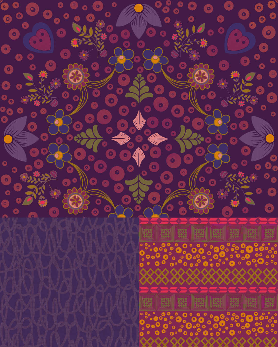 Midnight Folk Floral Collection