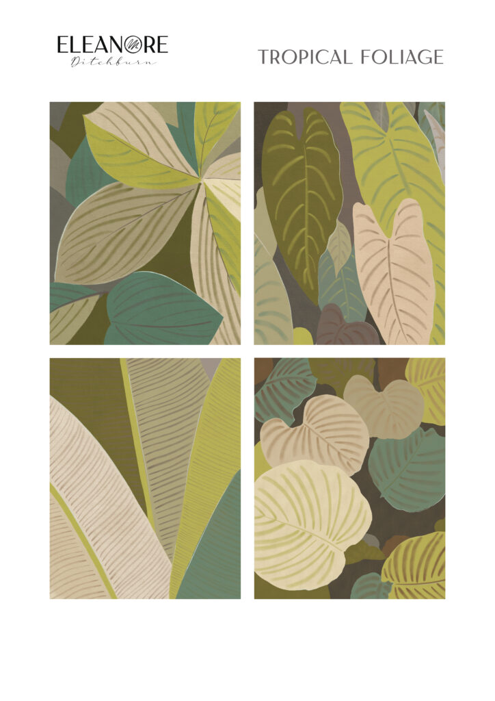 Wall art Tropical Foliage by Eleanore Ditchburn